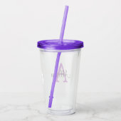 Personalisiert Name Monogram Acrylic Tumbler Acryltrinkbecher (Rückseite)