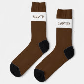 Personalisiert Name Monogram Basic Minimalistisch Socken (Linkes Detail)