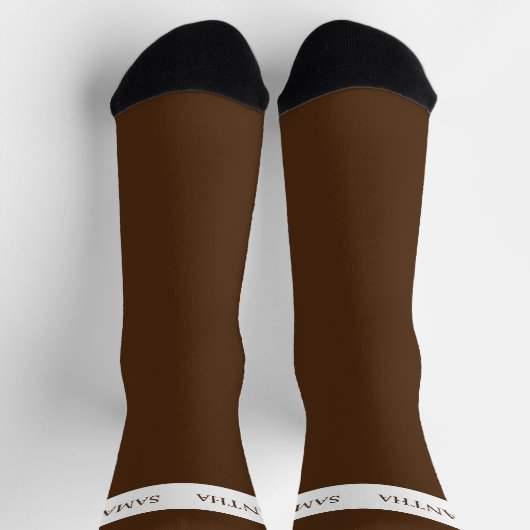 Personalisiert Name Monogram Basic Minimalistisch Socken (Oben)