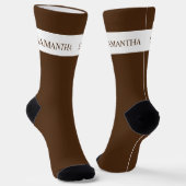Personalisiert Name Monogram Basic Minimalistisch Socken (Gewinkelt)