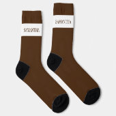 Personalisiert Name Monogram Basic Minimalistisch Socken (Rechts)