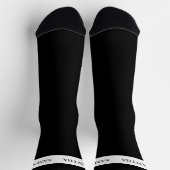 Personalisiert Name Monogram Basic Minimalistisch Socken (Oben)
