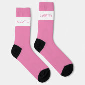 Personalisiert Name Monogram Basic Minimalistisch Socken (Rechts)