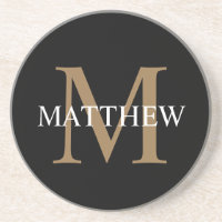 Personalisiert Name Monogram Black