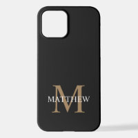 Personalisiert Name Monogram Black