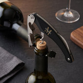 Personalisiert Name Monogram Black Kellnermesser