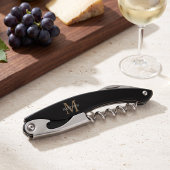 Personalisiert Name Monogram Black Kellnermesser