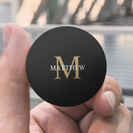 Personalisiert Name Monogram Black Tischtennisball