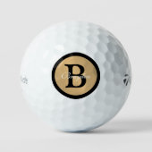 Personalisiert Name Monogram Gold Metallic Button Golfball (Vorderseite)
