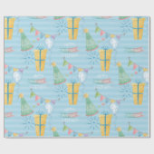 Personalisiert Name Monogram Happday Pattern Geschenkpapier (Flach)