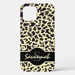 Personalisiert Name Monogram Leopard iPhone 12 Fal Case-Mate iPhone Hülle
