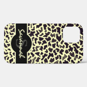 Personalisiert Name Monogram Leopard iPhone 12 Fal Case-Mate iPhone Hülle (Rückseite (Horizontal))