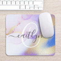 Personalisiert Name Monogram Lila Watercolor Luxe