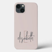 Personalisiert Name Monogram Pink Case-Mate iPhone Hülle (Rückseite)
