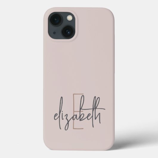 Personalisiert Name Monogram Pink Case-Mate iPhone Hülle (Rückseite)