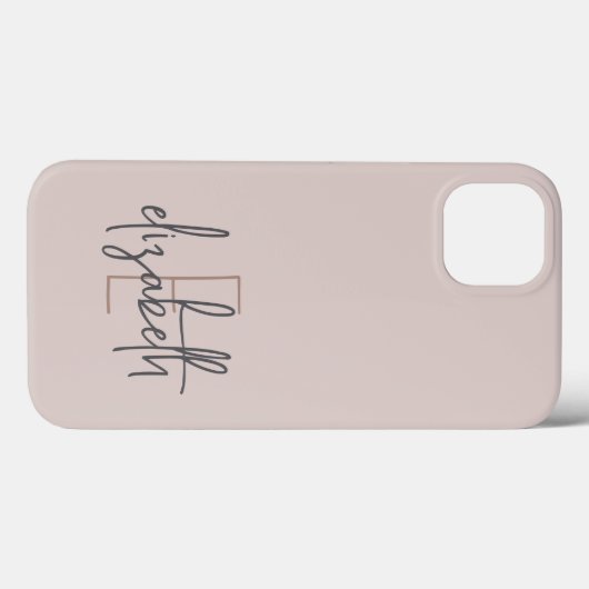 Personalisiert Name Monogram Pink Case-Mate iPhone Hülle (Rückseite (Horizontal))