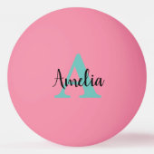 Personalisiert Name Monogram Pong Ball Tischtennisball (Vorderseite)