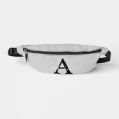 Personalisiert Name Monogram Silver Background Bauchtasche (Vorderseite)