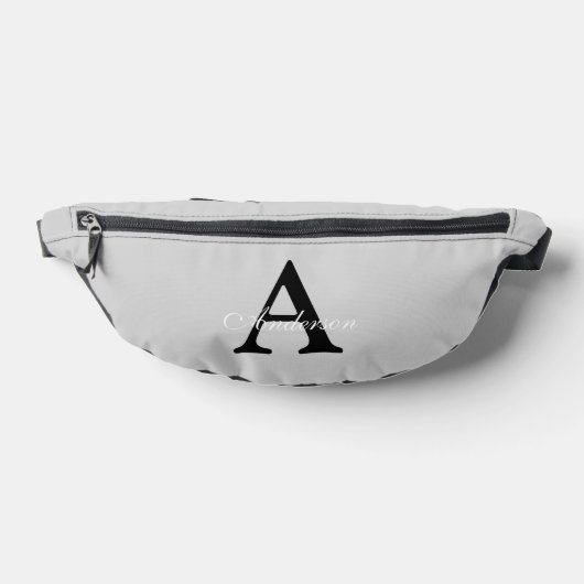 Personalisiert Name Monogram Silver Background Bauchtasche (Ablage )