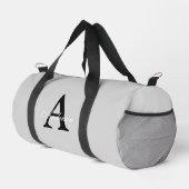 Personalisiert Name Monogram Silver Background Duffle Bag (Rechte Ecke)