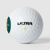 Personalisiert Name Monogramm dunkel Aquamarin Golfball (Logo)