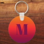 Personalisiert Name Morning Glory Ombre Gradient Schlüsselanhänger (Vorderseite)