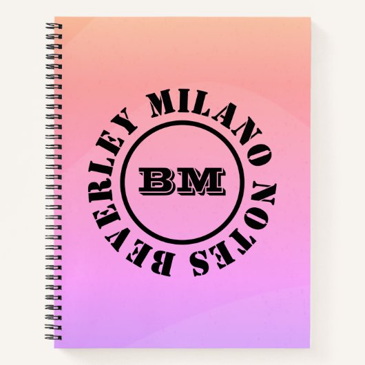 Personalisiert Name Multicolor-Notebook Notizblock (Vorderseite)