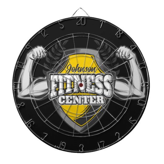 Personalisiert NAME Muskel-Fitness-Trainingsgerät Dartscheibe (vorne)