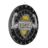 Personalisiert NAME Muskel-Fitness-Trainingsgerät Dartscheibe (Vorderseite Links)