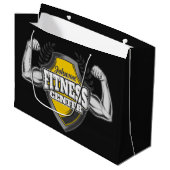 Personalisiert NAME Muskel-Fitness-Trainingsgerät Große Geschenktüte (Vorderseite Schrägansicht)