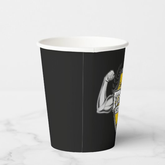 Personalisiert NAME Muskel-Fitness-Trainingsgerät Pappbecher (Rechts)