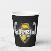 Personalisiert NAME Muskel-Fitness-Trainingsgerät Pappbecher (Vorderseite)