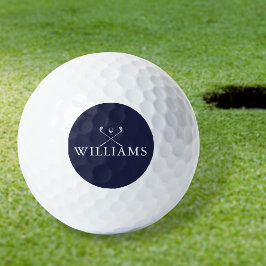 Personalisiert Name Navy Blue Golf Clubs Golfball