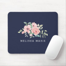 Personalisiert Name Navy Floral Water