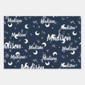 Personalisiert Name Night Halloween Girl Whimsical Geschenkpapier Set (Vorderseite 3)