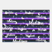 Personalisiert Name Night Halloween Girl Whimsical Geschenkpapier Set (Vorderseite)