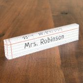 Personalisiert Name Notebook-Lehrer Namensplakette (Seite)