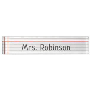 Personalisiert Name Notebook-Lehrer Namensplakette