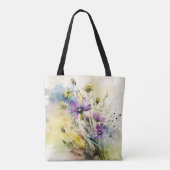 Personalisiert Name Nurse Floral Stethoscope Boho Tasche (Rückseite)