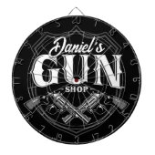 Personalisiert NAME Old Revolvers Gun Shop Feuerwa Dartscheibe (vorne)