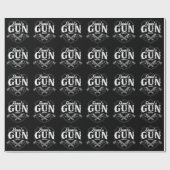 Personalisiert NAME Old Revolvers Gun Shop Feuerwa Geschenkpapier (Flach)