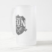 Personalisiert NAME Old Revolvers Gun Shop Feuerwa Mattglas Bierglas (Vorderseite Links)