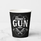 Personalisiert NAME Old Revolvers Gun Shop Feuerwa Pappbecher (Vorderseite)