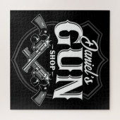 Personalisiert NAME Old Revolvers Gun Shop Feuerwa Puzzle (Horizontal)