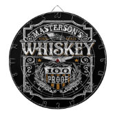 Personalisiert NAME Old West Whiskey Brauerei Bar Dartscheibe (vorne)