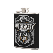 Personalisiert NAME Old West Whiskey Brauerei Bar Flachmann (Links)