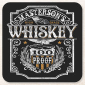 Personalisiert NAME Old West Whiskey Brauerei Bar Rechteckiger Pappuntersetzer