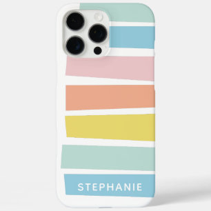 Personalisiert Name Pastel Geometric Modern Colorf iPhone 16 Pro Max Hülle