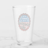 Personalisiert NAME Patriotic USA Flag American Ba Glas (Rückseite)