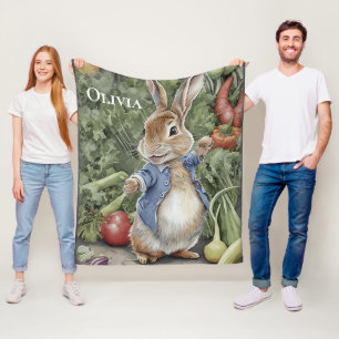 Personalisiert Name Peter Rabbit Fleecedecke